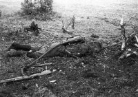 Soldado russo morto em ação em 1941. Foi só um grupo avançado, esperamos encontrar mais resistência