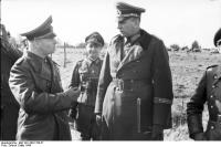 Frankreich, Erwin Rommel mit Offizieren