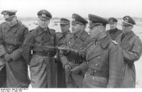 Frankreich, Rommel und Offiziere an Somme-Mündung